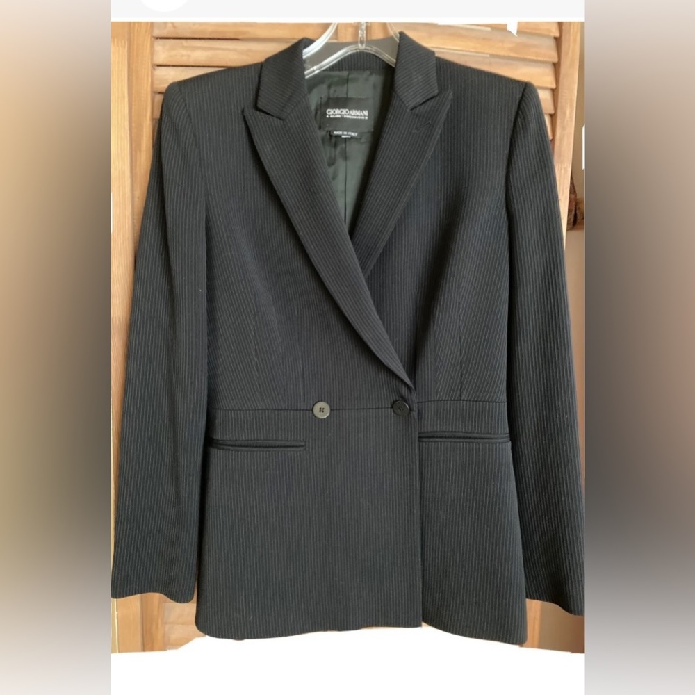 Georgia Armani black wool jacket size 10-12